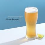 JoyJolt Callen 15.5oz Beer Glass Set of 4