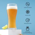 JoyJolt Callen 15.5oz Beer Glass Set of 4