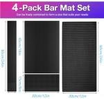 WANGCHAO Non-Slip Rubber Bar Mat Set of 4