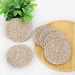 8-Piece Woven Coaster Set with Holder