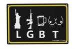 Funny LGBT Pride Metal Sign for Man Cave