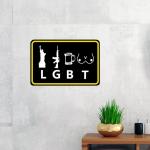 Funny LGBT Pride Metal Sign for Man Cave