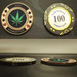 Golden Card Guard Coin for Poker Games