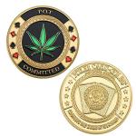 Golden Card Guard Coin for Poker Games