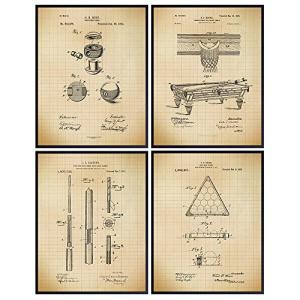 Billiards Patent Art Prints - Vintage Wall Decor