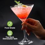 Set of 6 Unbreakable Plastic Martini Glasses