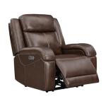 Leather Power Recliner Chair with Charging Ports