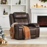 Leather Power Recliner Chair with Charging Ports