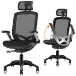 Ergonomic Gaming Mesh Office Chair with Flip-up Arms