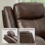 Leather Power Recliner Chair with Charging Ports