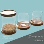 Set of 6 Rustic Acacia Wood Drink Coasters