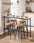 VASAGLE Industrial Bar Table with Sturdy Frame