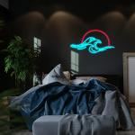 Dimmable Sunset Wave Neon Sign for Man Cave