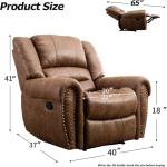 Heavy Duty Leather Recliner Chair for Man Cave