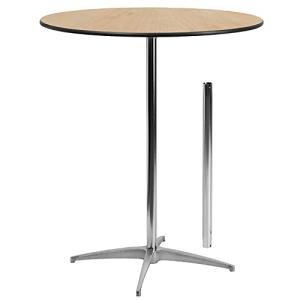 Adjustable Wood Cocktail Table for Home or Events