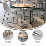 Adjustable Wood Cocktail Table for Home or Events