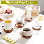 Wooden Coaster Set with Holder for Man Cave