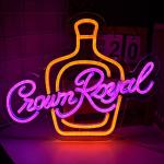 Vinray Crown Canadian Whiskey Neon Sign for Man Cave