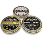 Luck Lab 3-Piece Metal Poker Button Set