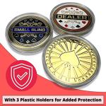 Luck Lab 3-Piece Metal Poker Button Set