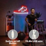 Dimmable Neon Shoe Signs for Man Cave Decor
