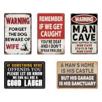 Funny Vintage Garage Tin Signs for Man Cave