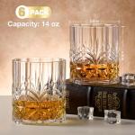 Unbreakable Whiskey Glasses Set of 6, 14 Oz