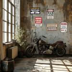 Funny Vintage Garage Tin Signs for Man Cave