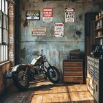 Funny Vintage Garage Tin Signs for Man Cave