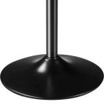 Grey PU Leather Swivel Bar Stools Set of 2