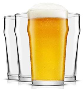 JoyJolt Grant 19oz Beer Pint Glass Set of 4