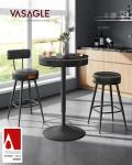 Height Adjustable Round Bar Table with Storage