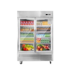 Stainless Steel Beverage Fridge with Glass Door