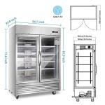 Stainless Steel Beverage Fridge with Glass Door