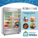 Stainless Steel Beverage Fridge with Glass Door