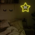 Cool Star Neon Sign for Game Room Decor