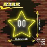 Cool Star Neon Sign for Game Room Decor