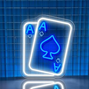 Dimmable Poker Neon Sign for Man Cave Decor