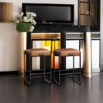 Mid-Century Modern Bar Stool Set of 2