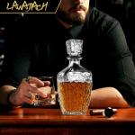 Whiskey Decanter Set – 3 Unique Glass Bottles