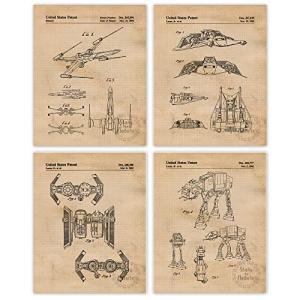Vintage Star Vessels Patent Prints Wall Art Decor