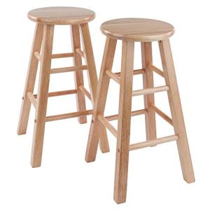 Winsome 2-Piece Solid Wood Counter Stool Set
