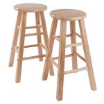 Winsome 2-Piece Solid Wood Counter Stool Set