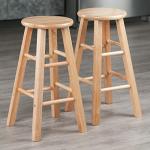 Winsome 2-Piece Solid Wood Counter Stool Set