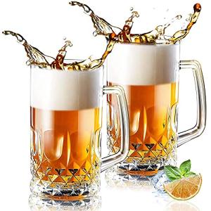 Extra Large 32oz Beer Stein Mugs - 2 Pack