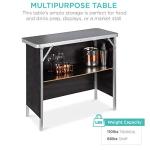 Portable Pop-Up Bar Table with Carrying Case