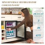 Rustic Coffee Bar Cabinet with Mini Fridge