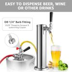 Stainless Steel Single Beer Tap Kegerator Tower