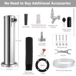Stainless Steel Single Beer Tap Kegerator Tower