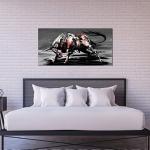 Large Bull Canvas Art for Man Cave Decor